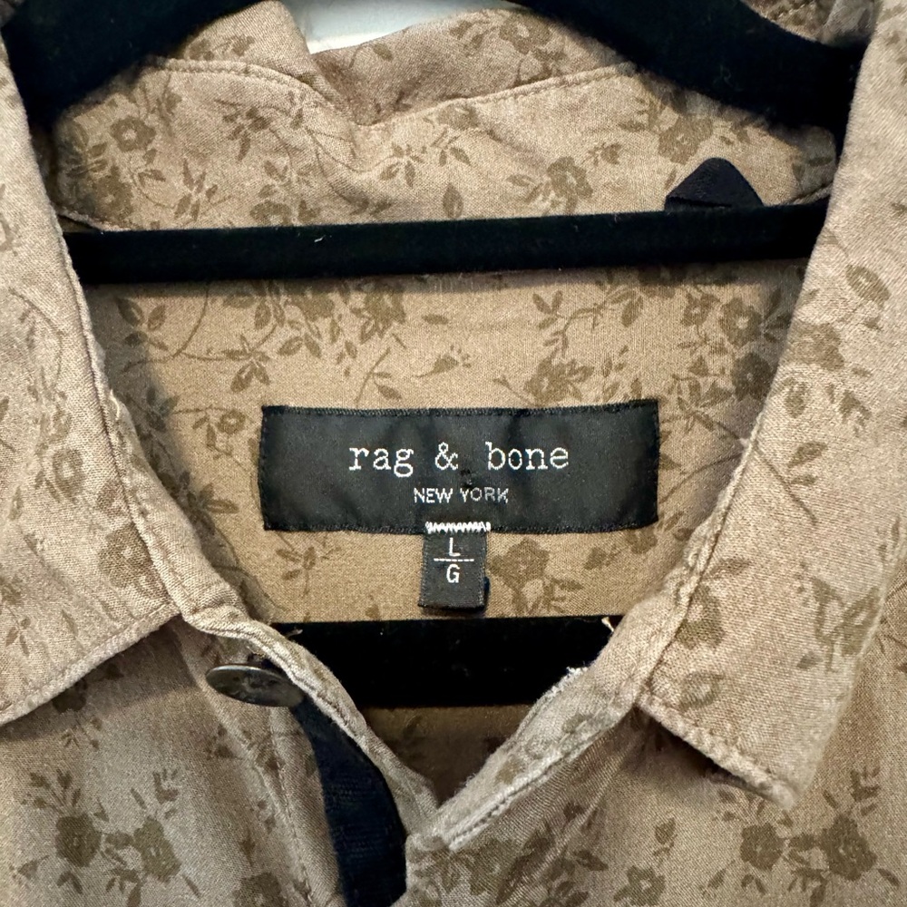 rag & bone Dalton Tan Casual Button Down Shirt - Picture 5 of 6